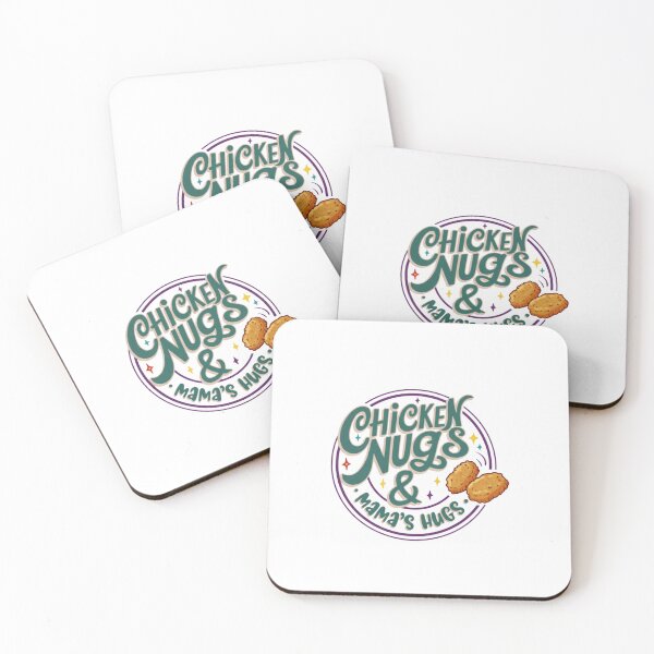 Item preview, Chicken Nugs & Mama's Hugs — Cute Foodie Retro Script Design designed and sold by Colorful-Garden.