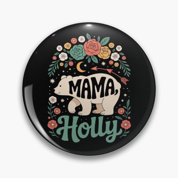 Item preview, Holly Name Floral Personalized Mama Bear  designed and sold by RoyTill0Art.