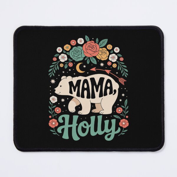 Item preview, Holly Name Floral Personalized Mama Bear  designed and sold by RoyTill0Art.