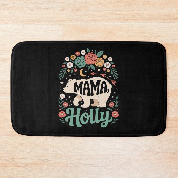 Item preview, Holly Name Floral Personalized Mama Bear  designed and sold by RoyTill0Art.