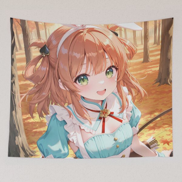 Item preview, Rino Princess Connect Forest Path Autumn Glow Anime Girl designed and sold by HumbertoValveno.