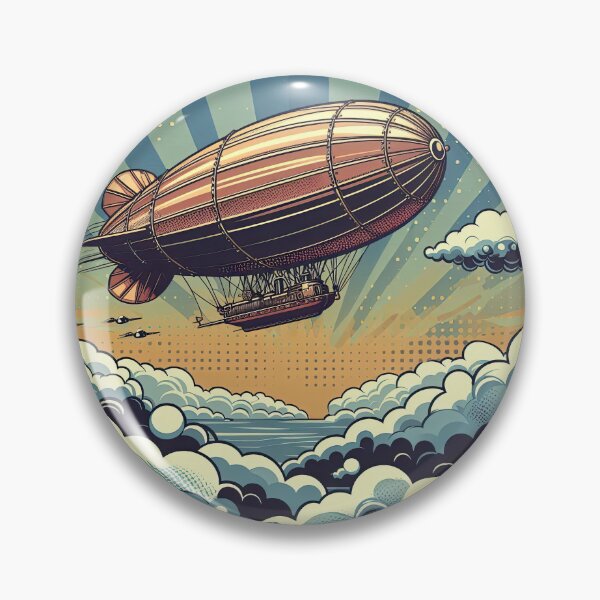 Item preview, Steampunk Airship Pop Art Style designed and sold by artofuniverse.
