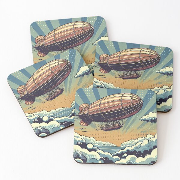 Item preview, Steampunk Airship Pop Art Style designed and sold by artofuniverse.
