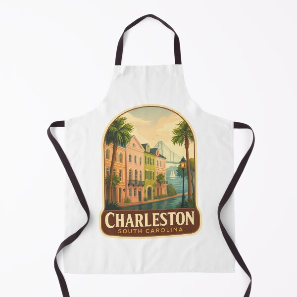 Item preview, Rainbow Row and Arthur Ravenel Jr. Bridge, Charleston South Carolina designed and sold by Aryabek.