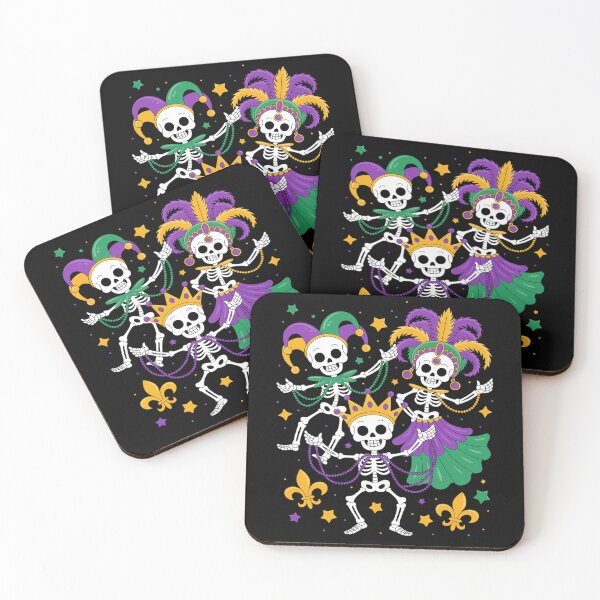 Item preview, Mardi Gras Skeleton Carnival Funny Dancing Skeletons designed and sold by Moxizz.
