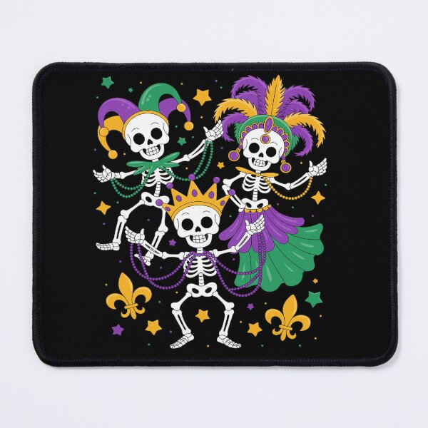 Item preview, Mardi Gras Skeleton Carnival Funny Dancing Skeletons designed and sold by Moxizz.