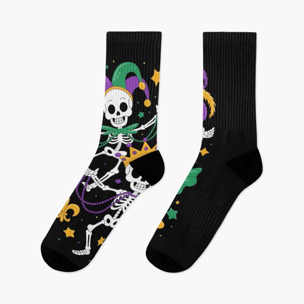 Item preview, Mardi Gras Skeleton Carnival Funny Dancing Skeletons designed and sold by Moxizz.