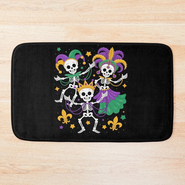 Item preview, Mardi Gras Skeleton Carnival Funny Dancing Skeletons designed and sold by Moxizz.