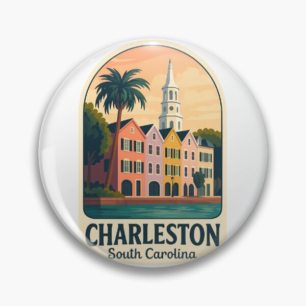 Item preview, Rainbow Row and Church Steeple, Charleston South Carolina designed and sold by Aryabek.