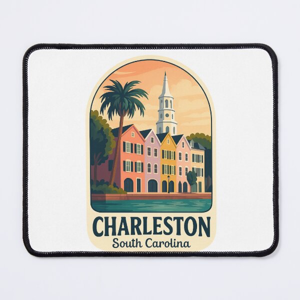 Item preview, Rainbow Row and Church Steeple, Charleston South Carolina designed and sold by Aryabek.