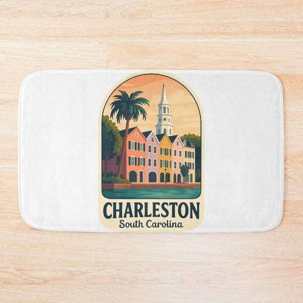 Item preview, Rainbow Row and Church Steeple, Charleston South Carolina designed and sold by Aryabek.