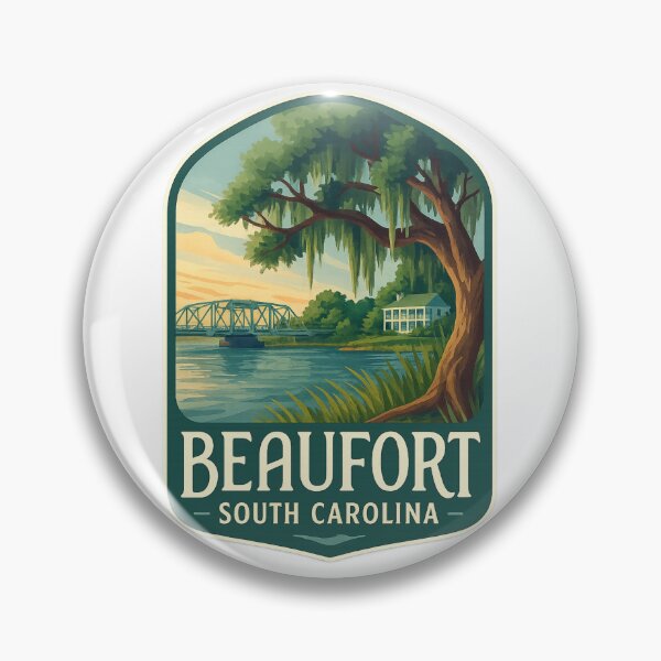 Artikelvorschau, Beaufort Riverfront mit Woods Memorial Bridge, South Carolina entworfen und verkauft von Aryabek.
