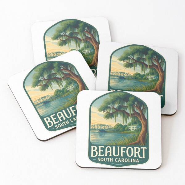 Item preview, Beaufort Riverfront with Woods Memorial Bridge, South Carolina designed and sold by Aryabek.
