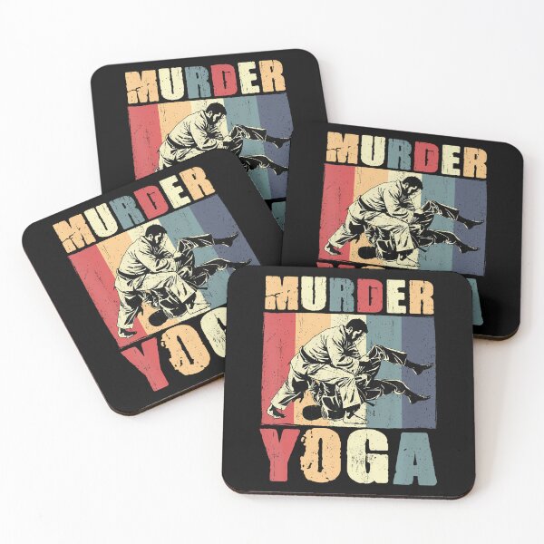 Item preview, Retro Brazilian Jiu Jitsu Murder Yoga Funny Bjj Martial Arts designed and sold by JosephineSarah.