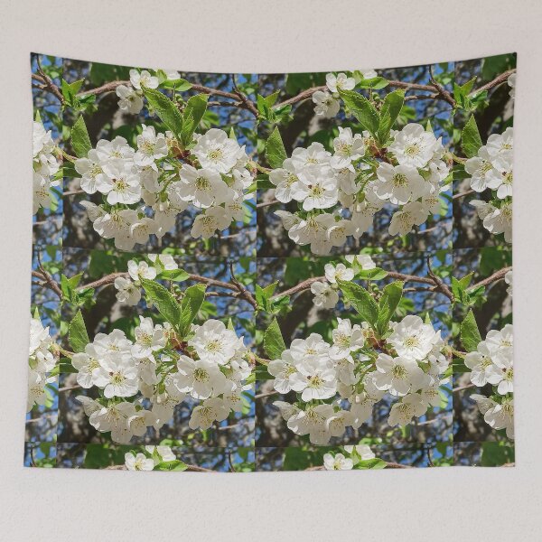 Item preview, White Cherry Blossoms Spring Florals - Nature Photography Art designed and sold by Flowing Colurs.