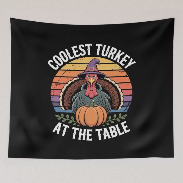 Item preview, Coolest Turkey At The Table Thanksgiving Fall Holiday  designed and sold by RuthGAArt.