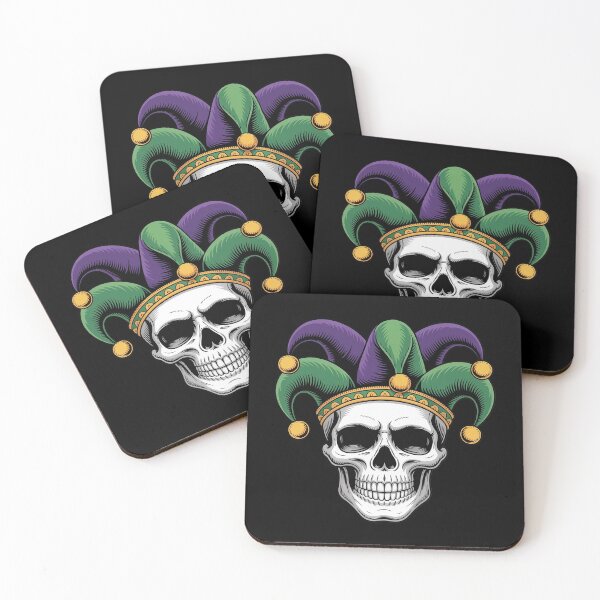Item preview, Mardi Gras Skull Jester Hat Funny Parade Costume designed and sold by Moxizz.