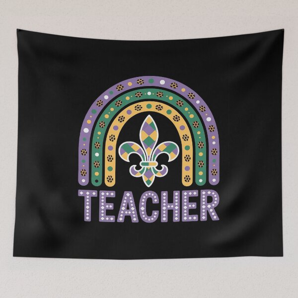 Item preview, Mardi Gras Teacher Rainbow Funny Mardi Gras Teachers designed and sold by Moxizz.