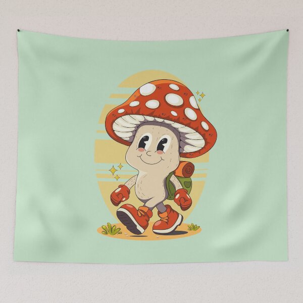 Item preview, Cute Mushroom Character Boxing Gloves Adventure Backpack Kawaii Cartoon designed and sold by Mariia Berezhna.