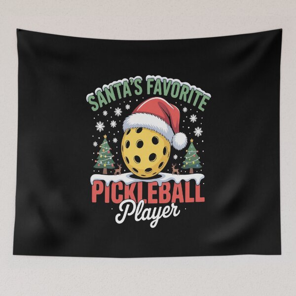Artikelvorschau, Santas Lieblings-Pickleball-Spieler Weihnachten entworfen und verkauft von Moxizz.