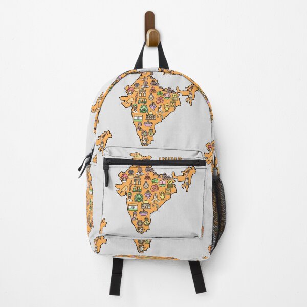 Item preview, Colorful India Map – Cultural Icons T-Shirt designed and sold by mashmosh.