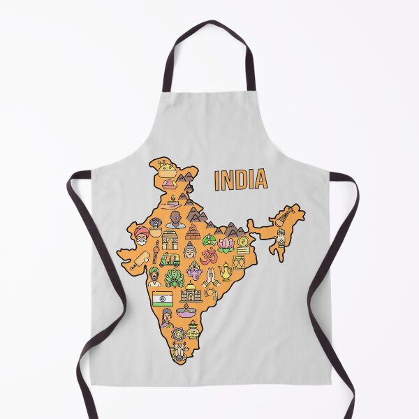 Item preview, Colorful India Map – Cultural Icons T-Shirt designed and sold by mashmosh.