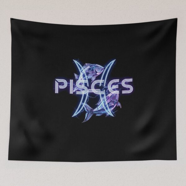 Item preview, Electric Pisces Neon Zodiac designed and sold by ZodiacWonders.