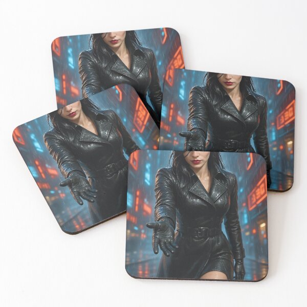 Item preview, Cassandra Kaine black leather rain generosity designed and sold by CathryneDelamort.
