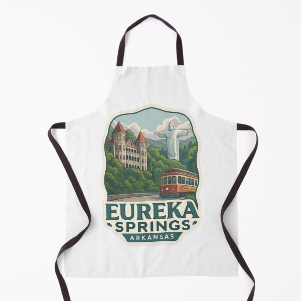 Item preview, Eureka Springs Arkansas with Crescent Hotel and Christ of the Ozarks designed and sold by Aryabek.