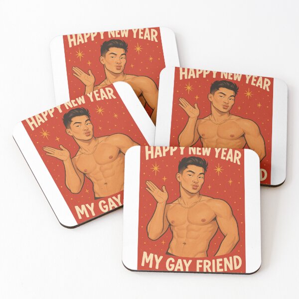 Item preview, Funny New Year Card for Gay Asian Friend designed and sold by Aryabek.