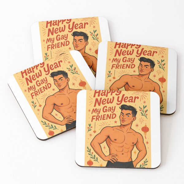 Item preview, Sassy Happy New Year Card for Gay Twink Friend designed and sold by Aryabek.