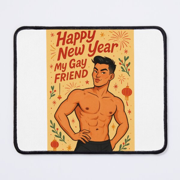 Item preview, Sassy Happy New Year Card for Gay Twink Friend designed and sold by Aryabek.