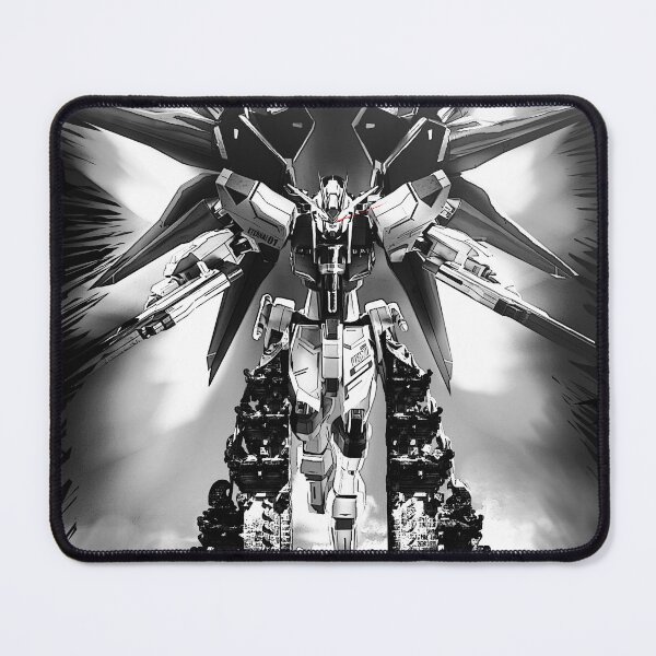 Item preview, black white freedom gundam seed in bali illustration  designed and sold by sabartgunpla.