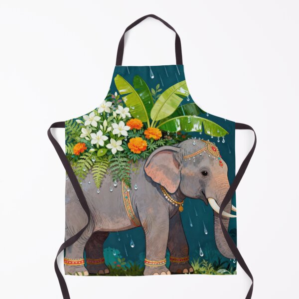 Item preview, Monsoon Elephant – Abundance in Every Raindrop designed and sold by HappySproutArt.
