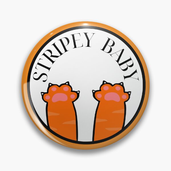 Item preview, Stripey Baby Orange Cat Paws with Toe Beams designed and sold by RubberBandBall.