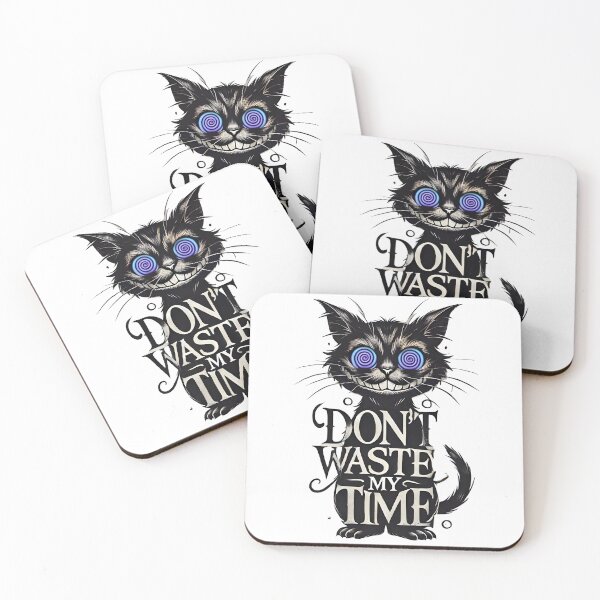 Item preview, Hypnotic Gothic Cat – “Don’t Waste My Time” designed and sold by BeachRetroDream.