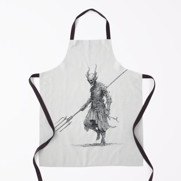 Item preview, Demonic Spear Warrior Ink Illustration designed and sold by t5uisiu.