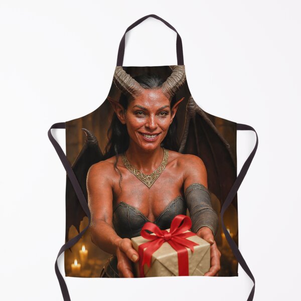 Item preview, Red horned demoness offers generous gift designed and sold by CathryneDelamort.