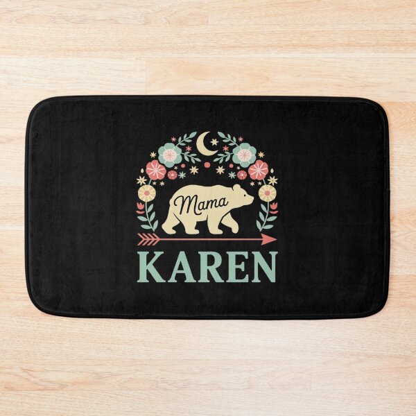 Artikelvorschau, Karen Name Floral Personalized Mama Bear entworfen und verkauft von RoyTill0Art.