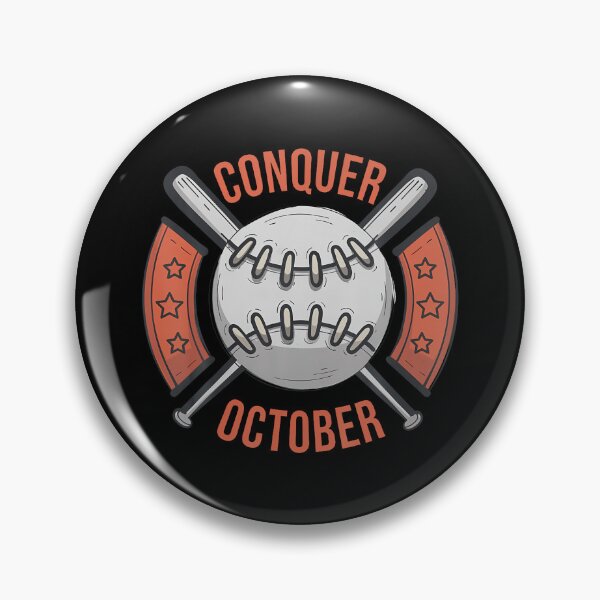 Item preview, Conquer October Retro Baseball Playoff Postseason designed and sold by JeneMindy.