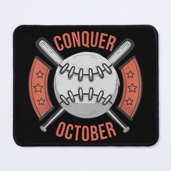 Item preview, Conquer October Retro Baseball Playoff Postseason designed and sold by JeneMindy.