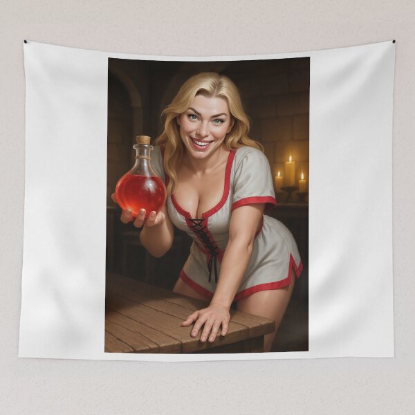 Item preview, Astrid Aurelia smiling white dress generous potion designed and sold by CathryneDelamort.