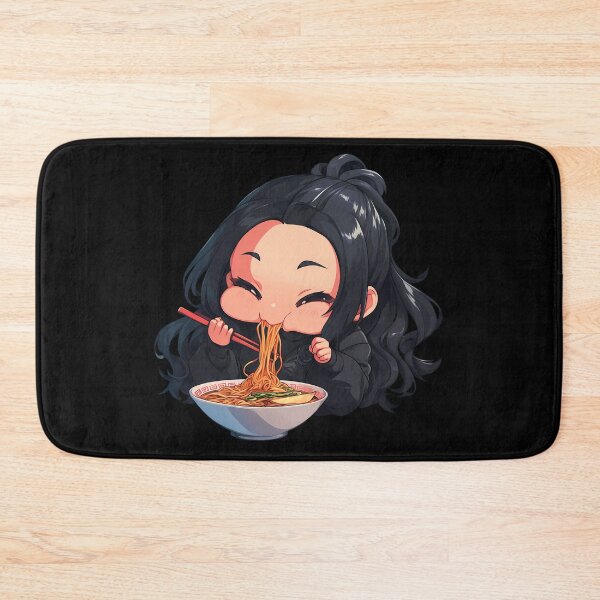 Item preview, Sae Niijima Persona 5 Game Anime Girl Kawaii Ramen Black Chibi Noodles designed and sold by Raslbazola.