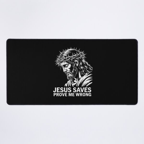 Item preview, Jesus Saves, Prove Me Wrong Christian Faith Patriotic  designed and sold by VasilisLamArt.