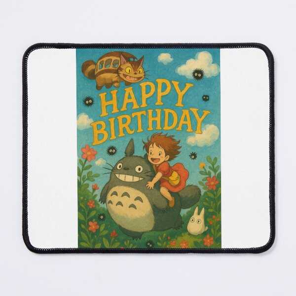 Item preview, Happy Birthday Card with Totoro and Catbus designed and sold by Aryabek.