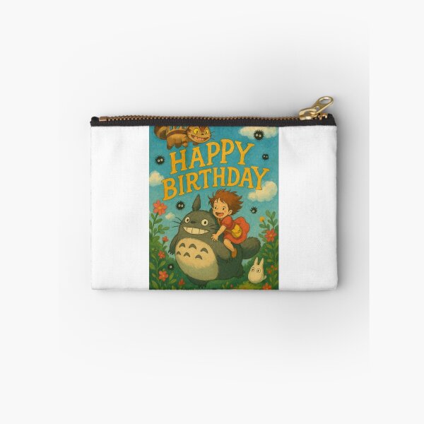 Item preview, Happy Birthday Card with Totoro and Catbus designed and sold by Aryabek.