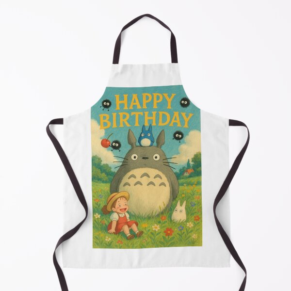 Item preview, Totoro Birthday Meadow Card with Mei and Soot Sprites designed and sold by Aryabek.