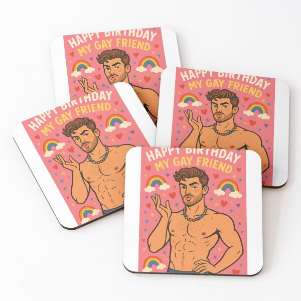 Item preview, Sassy Gay Birthday Card with Rainbows and Hearts designed and sold by Aryabek.