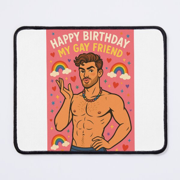Item preview, Sassy Gay Birthday Card with Rainbows and Hearts designed and sold by Aryabek.