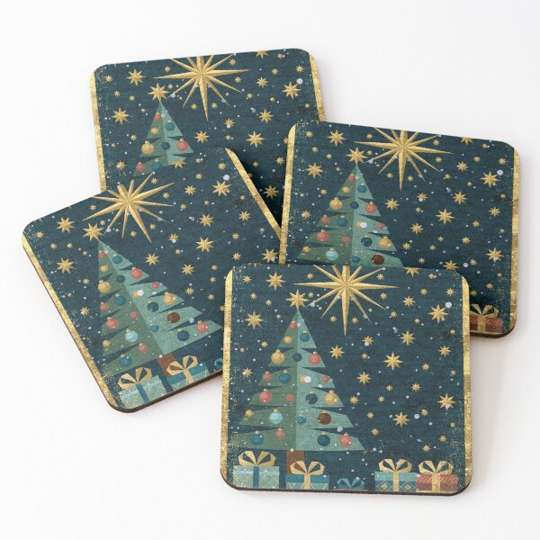 Item preview, Festive Christmas Tree and Gifts designed and sold by Andy Gambino Art.